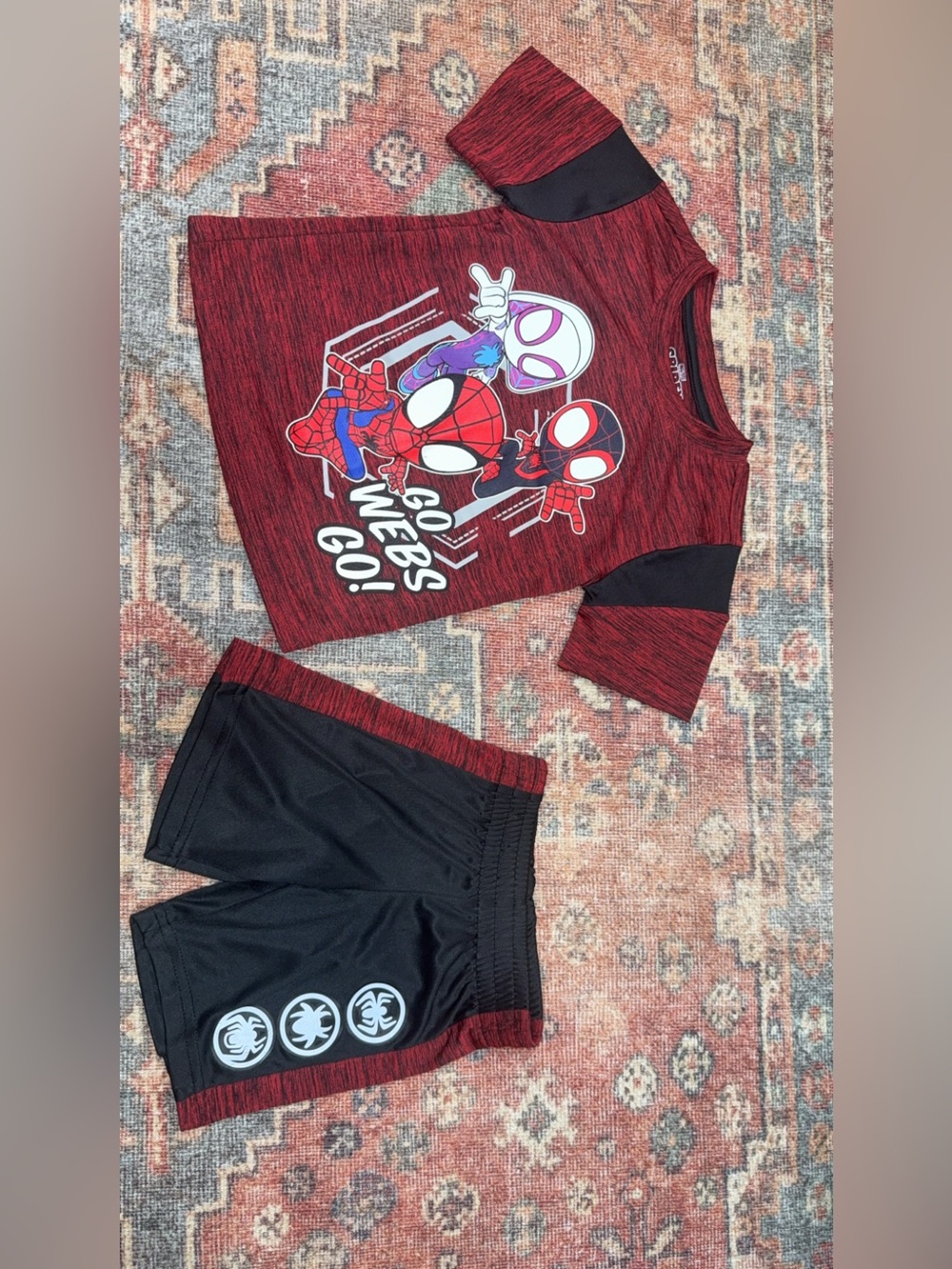 Marvel Red and Black Spider-Man Kids Matching Set
